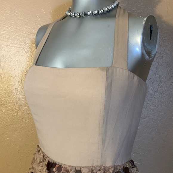 NWT Alice + Olivia Luella Wide Mauve Silk Dress.  Sz 8 - Picture 6 of 7